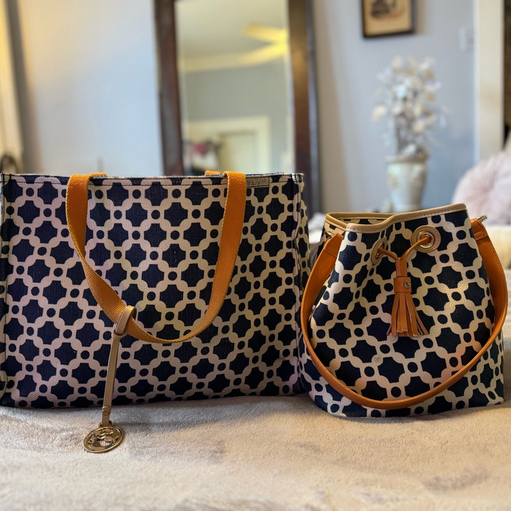 Spartina May River Market Tote and Drawstring bag